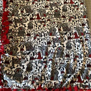 Doggy's Galore Tie Fleece Blanket